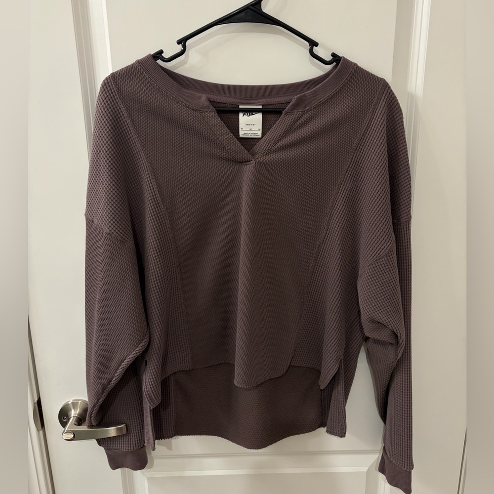 Women’s Nike Yoga Dri-FIT Waffle Knit Top in Mauve